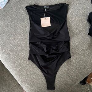 Kittenish Black Cut Out Bodysuit